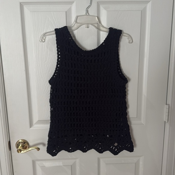 NWOT Black Crochet Sleeveless Top a diva size small - Picture 3 of 3